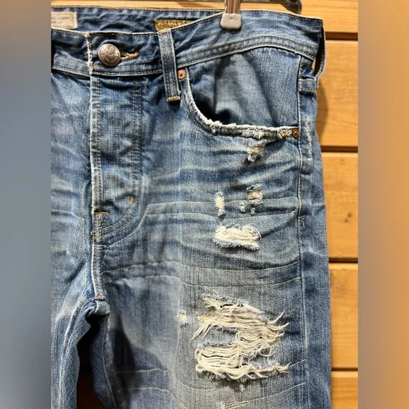 Adriano Goldschmied AG Men’s “The Protégé” JeansDistressed Slim Straight Leg